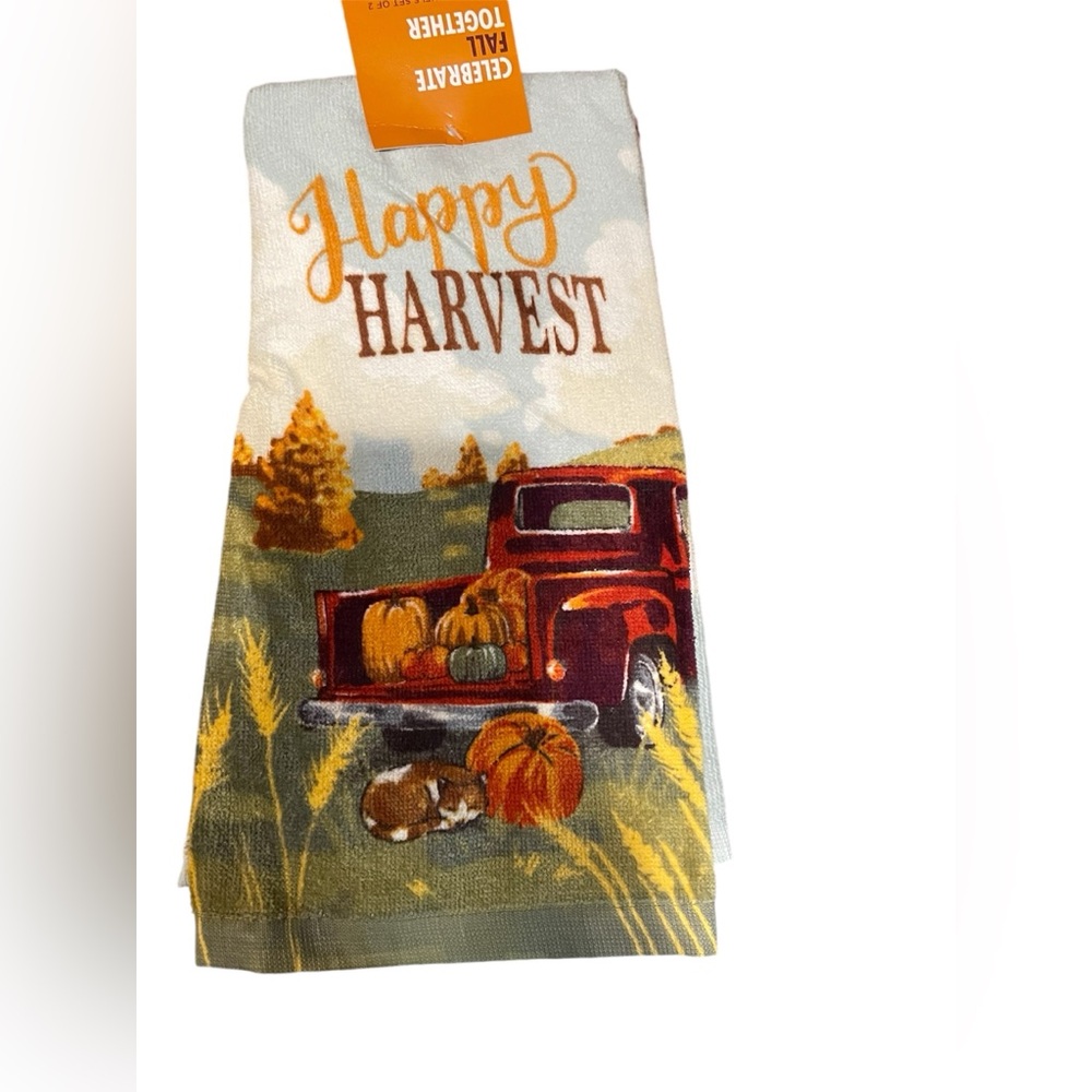 Happy Harvest set of‎ two kitchen towels